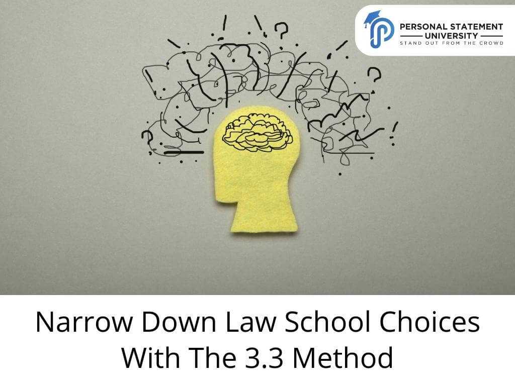 Narrow Down Law School Choices With The 3.3 Method